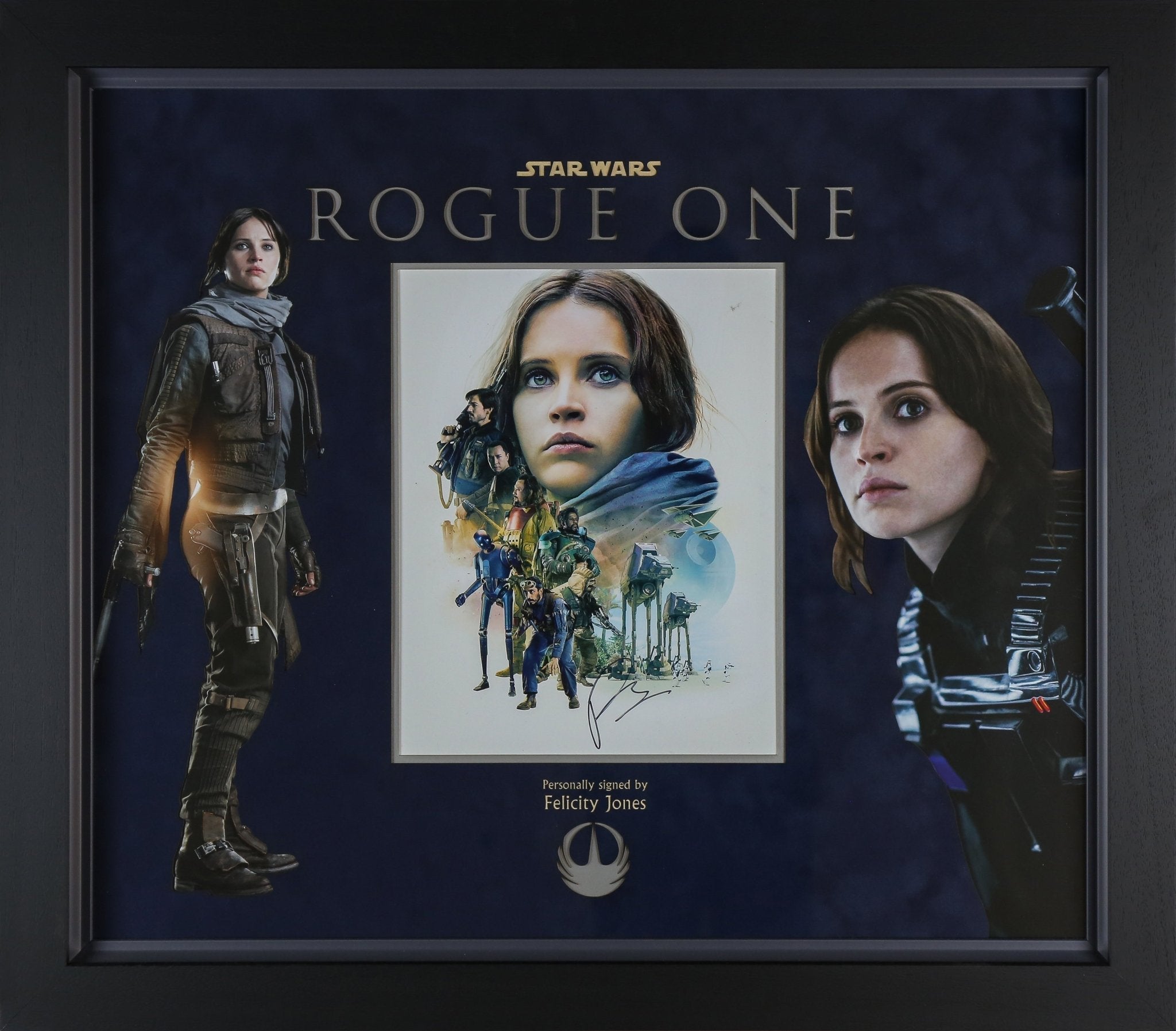 Felicity Jones, Star Wars Rogue One Signed 12x16 Photograph Framed Display - Memorabilia Framers Shop